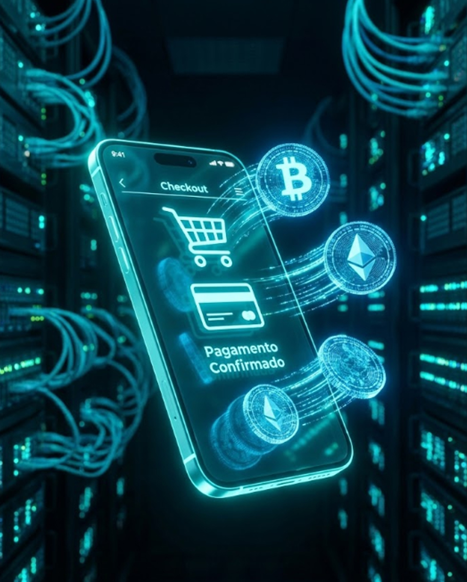 Checkout digital e moedas flutuantes